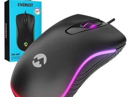 Everest SM-M9 1000 DPI USB RGB Rainbow LED'li Siyah 3D Optik Gaming Mouse
